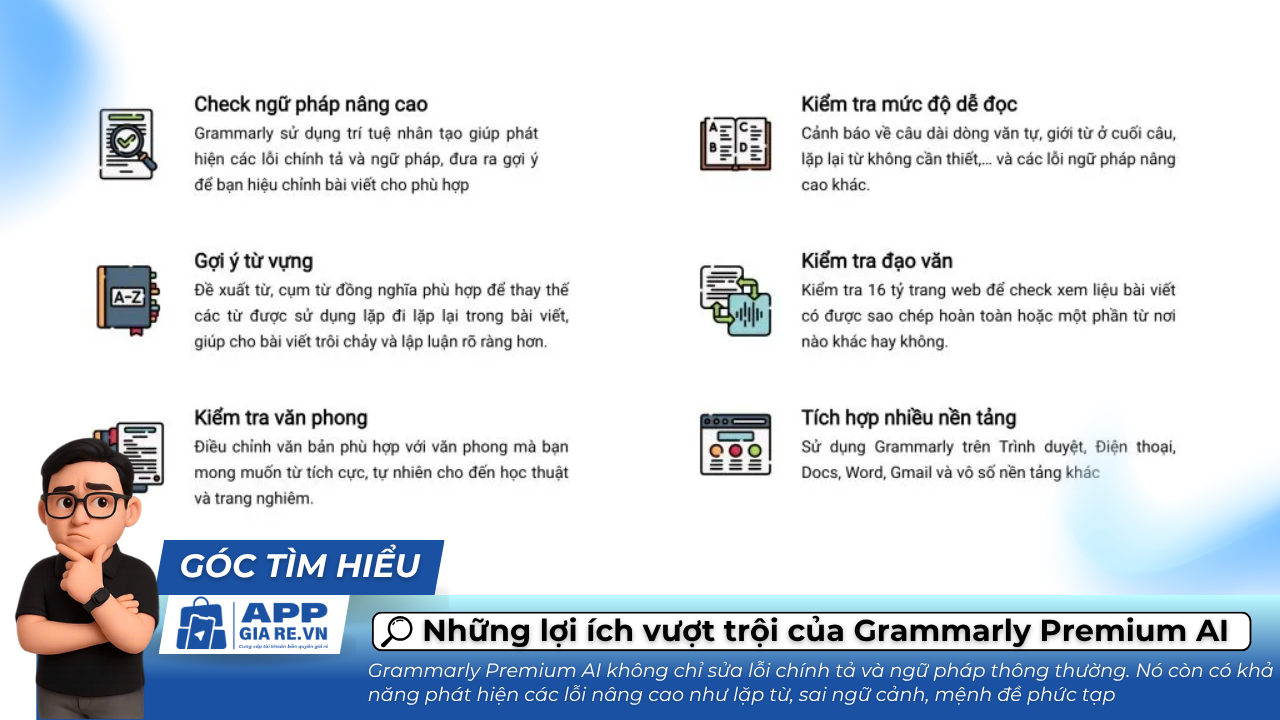 Tài khoản Grammarly Premium AI | Trợ lý viết thông minh 5 Những lợi ích vượt trội của Grammarly Premium AI
