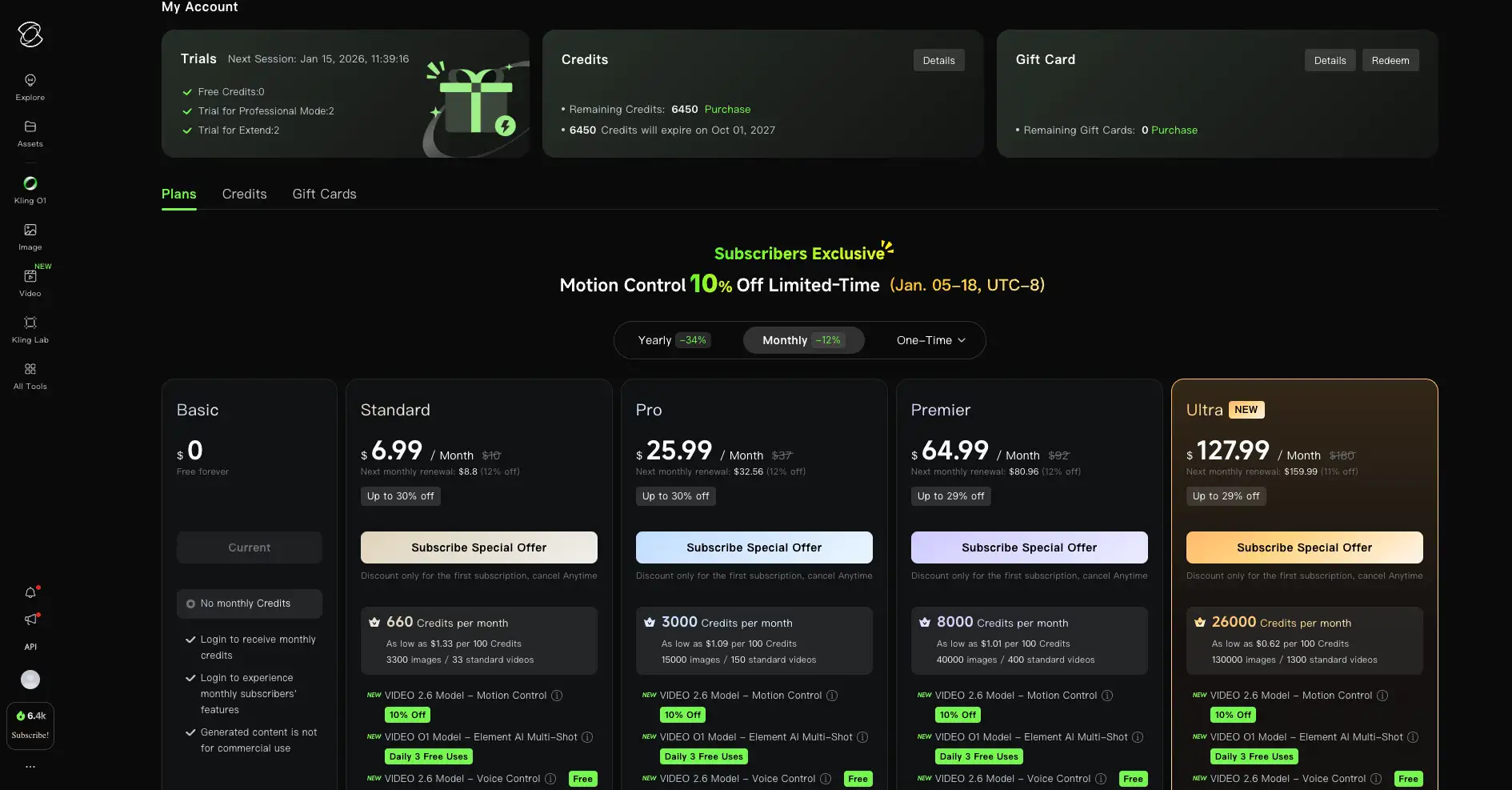 luong token kling ai