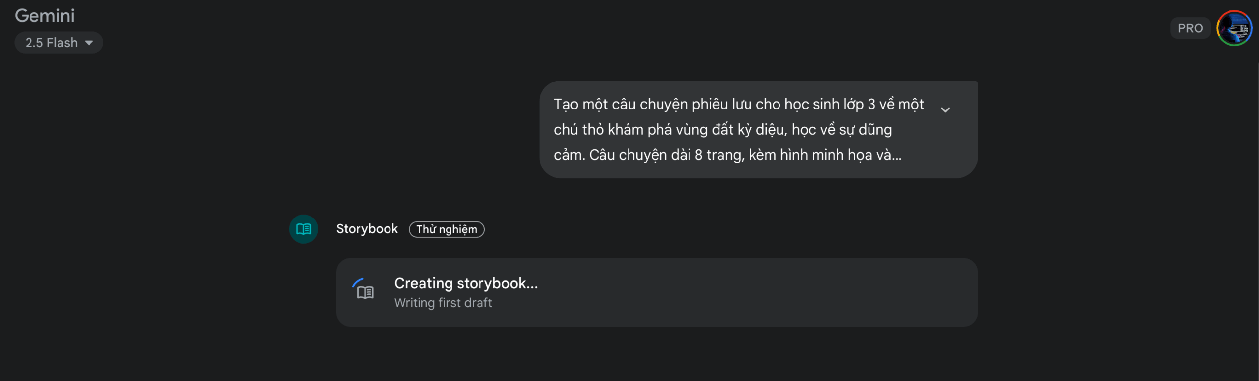 Storybook Gemini Viết Truyện Minh Họa Với Gemini AI Hoàn Toàn Miễn Phí 5 Anh man hinh 2025 08 07 luc 19.16.39 scaled