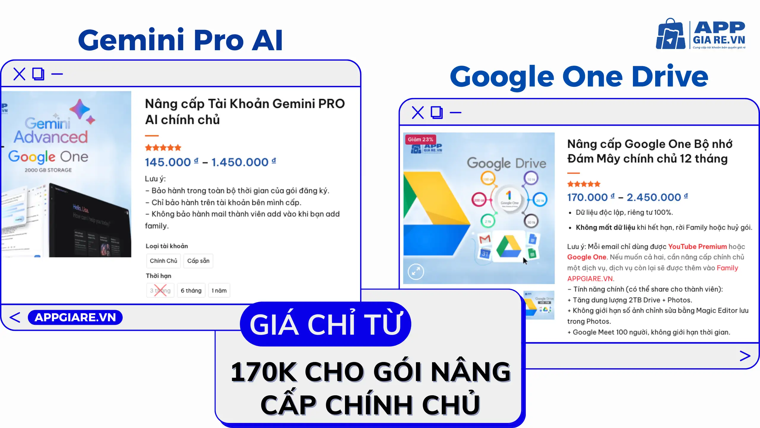 Hướng Dẫn Chia Sẻ Dung Lượng Google One Và Gemini Pro Trên Tài Khoản Chính Chủ 2025 8 Mua Google One và Gemini Pro tại App Giá Rẻ