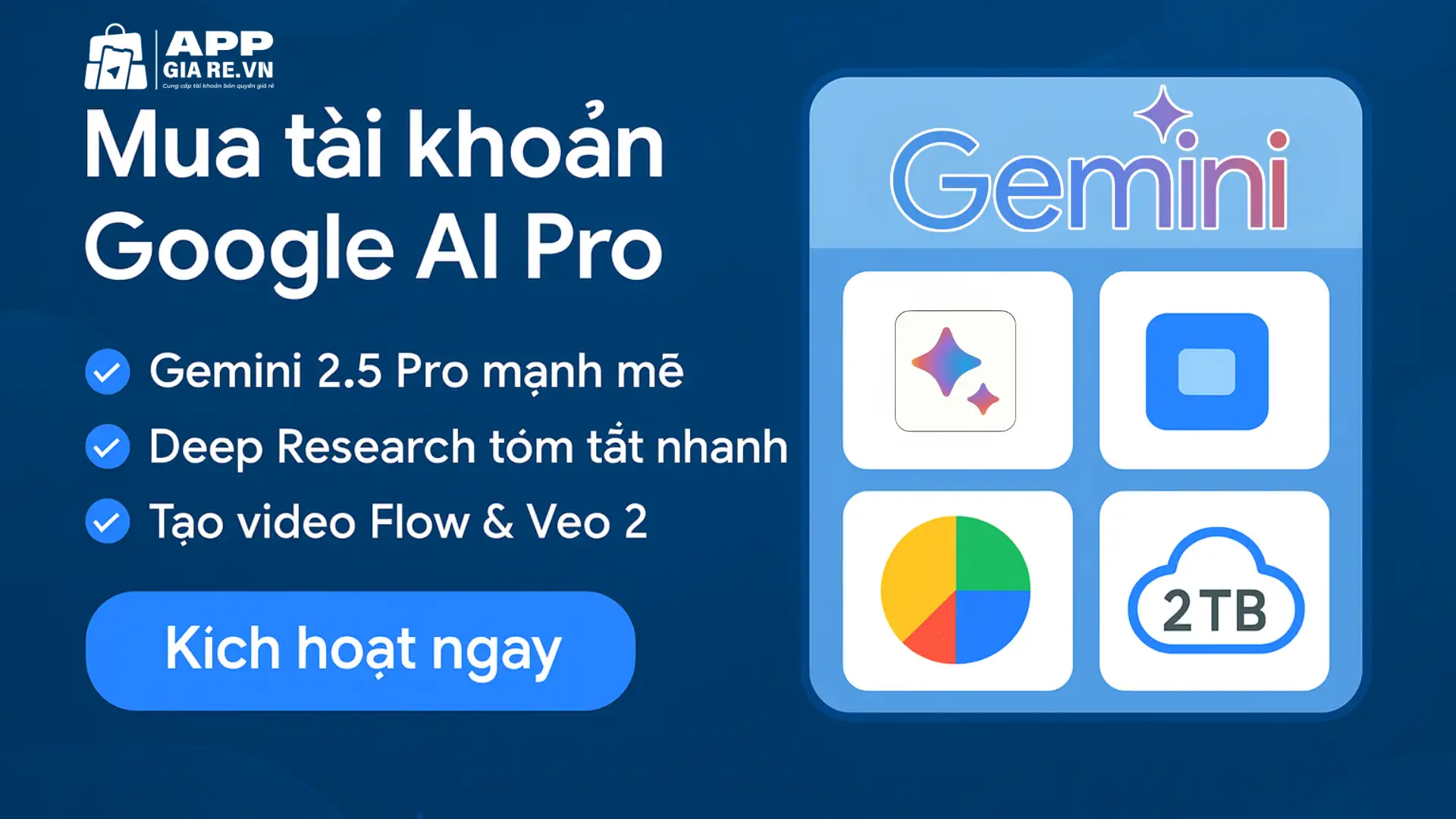 Hướng Dẫn Chọn Dung Lượng Drive Google One Giá Rẻ Nhất 2025 8 Tích hợp Drive Google One và Gemini Pro tại APPGIARE.VN