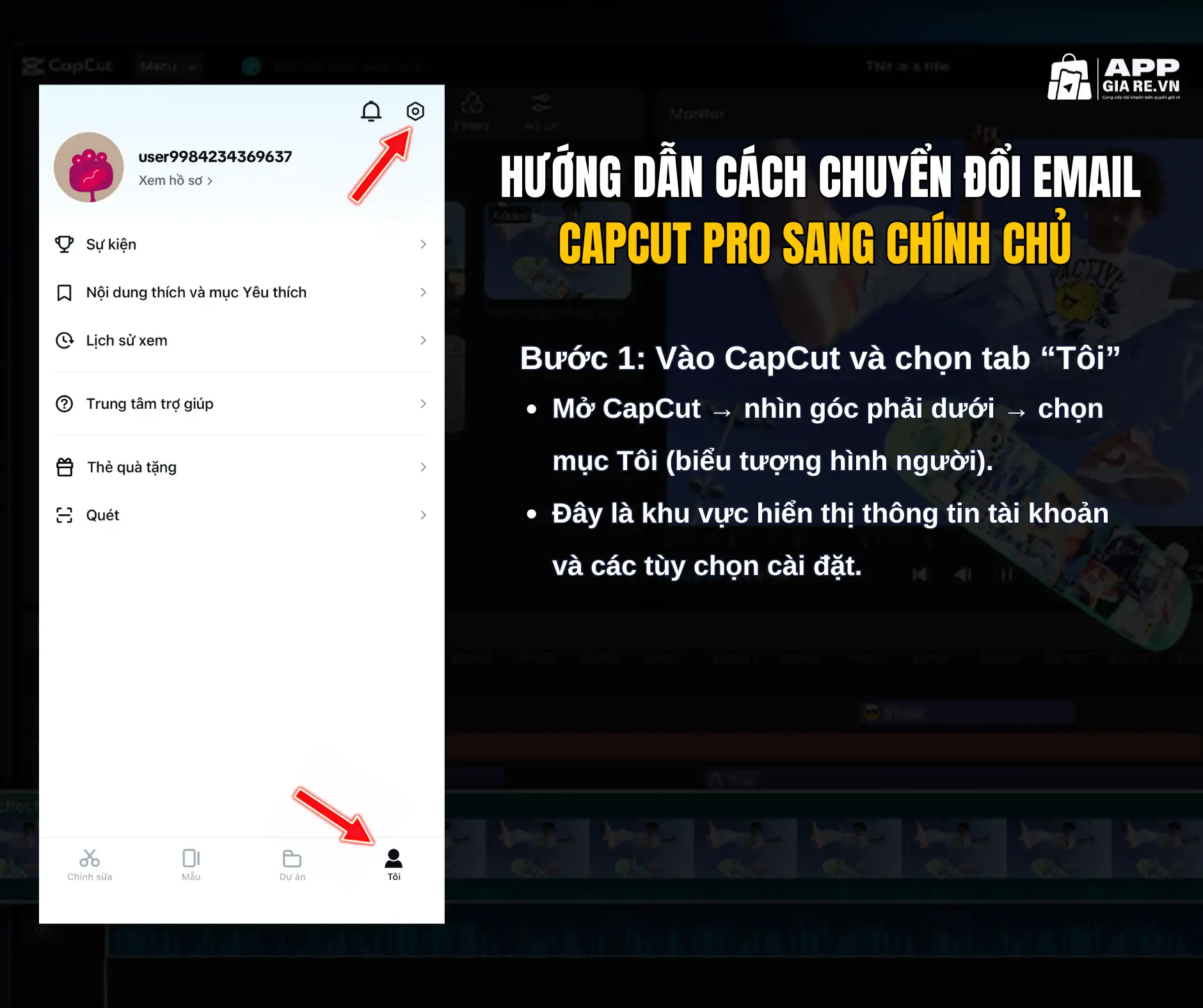 Email hoàn toàn mới, chưa từng đăng nhập CapCut Bước 1