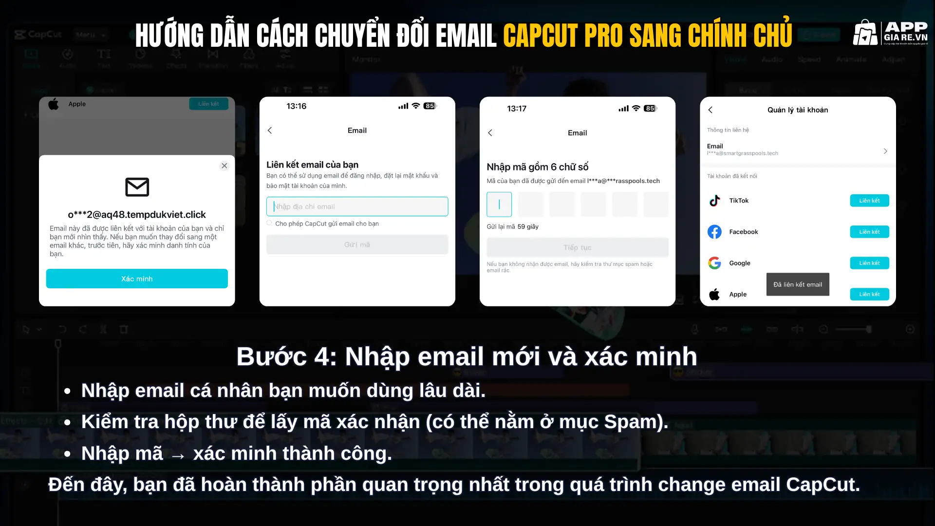 Email hoàn toàn mới, chưa từng đăng nhập CapCut Bước 4