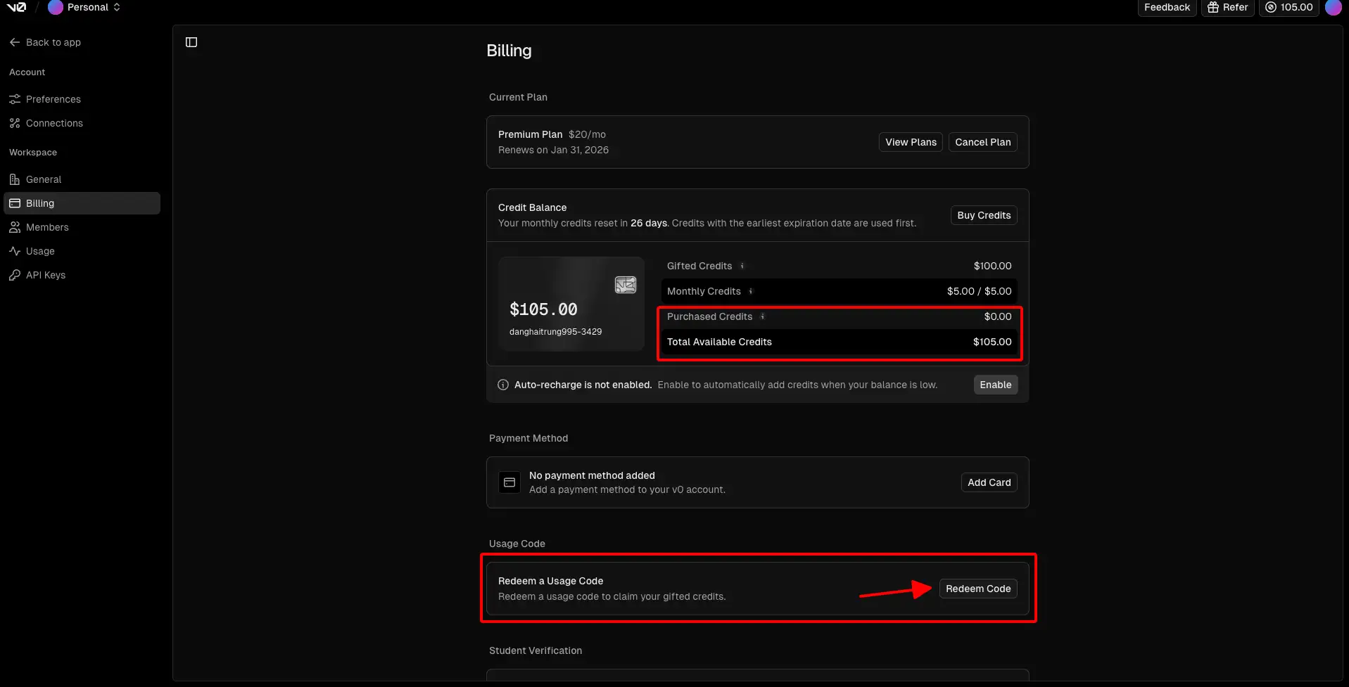 huong dan nap credit v0