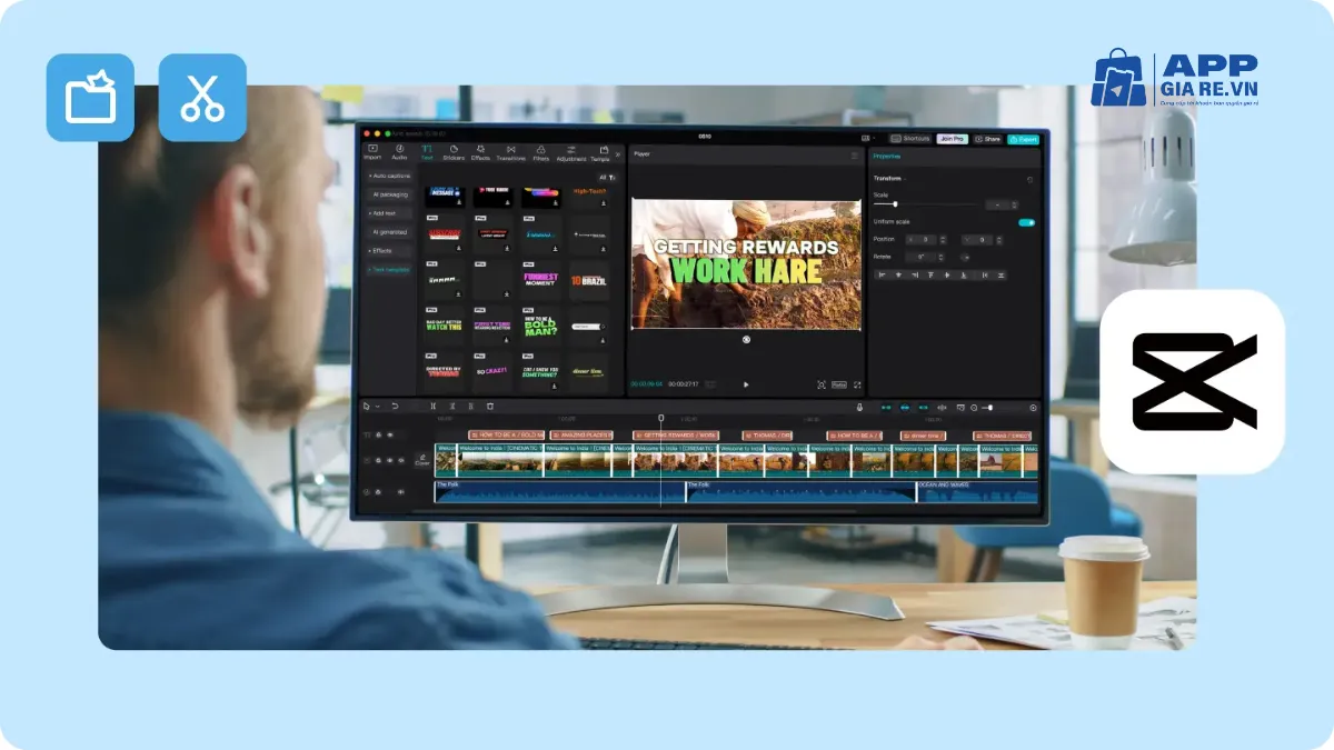 So sánh các gói Capcut thì Capcut Pro là gói mạnh mẽ nhất cho phép bạn xử lý video 4K