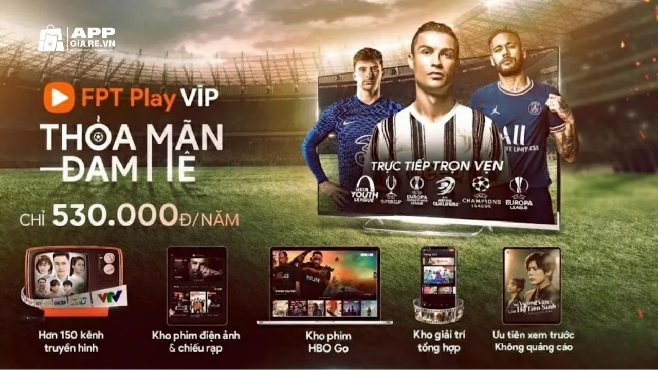 Tài khoản FPT Play VVIP nâng cấp chính chủ 8 Trải nghiệm FPT Play VVIP trên Appgiare.vn chỉ từ 530K