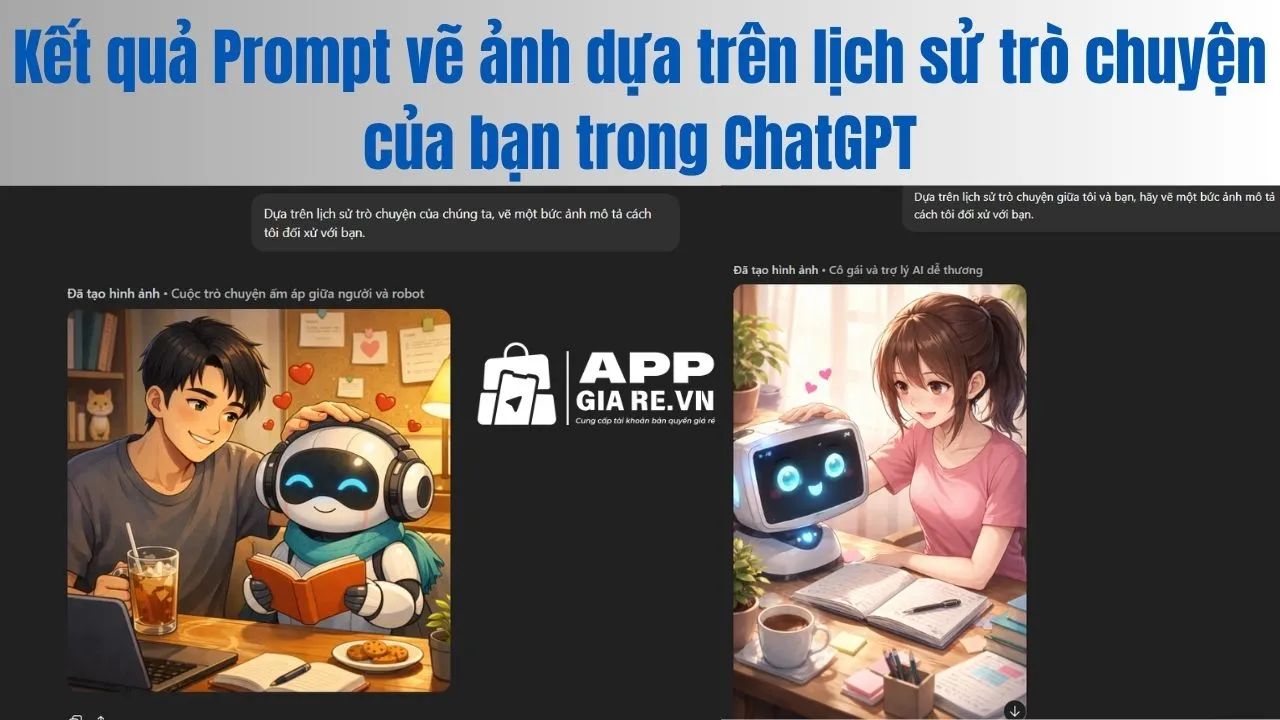 Kết quả Prompt ChatGPT vẽ ảnh dựa trên lịch sử trò chuyện của bạn