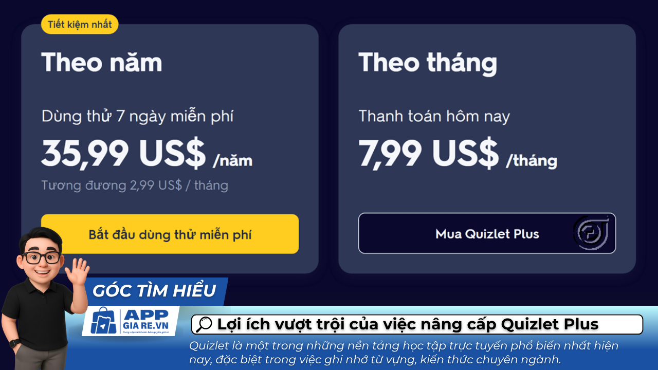 Loi ich vuot troi cua viec nang cap Quizlet Plus