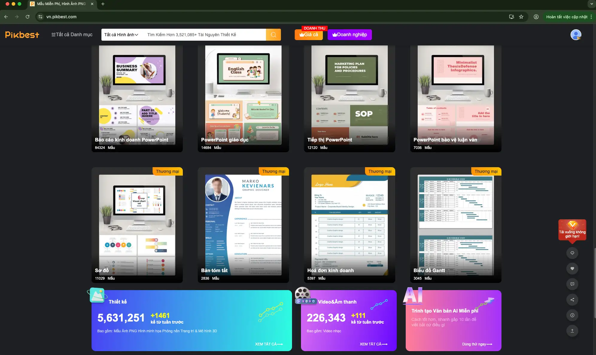 PIKBEST Premium tải tài nguyên không giới hạn