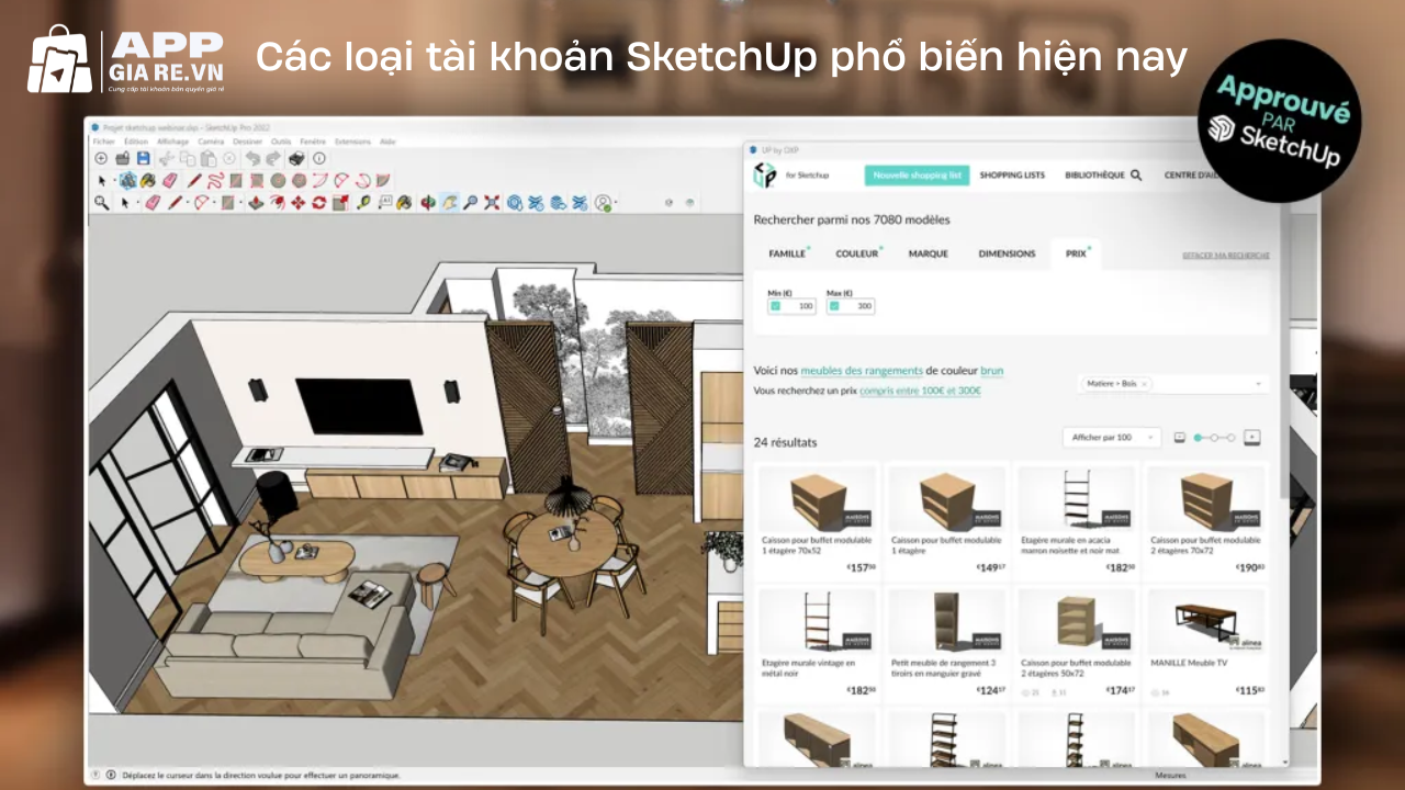 Cac loai tai khoan SketchUp pho bien hien nay