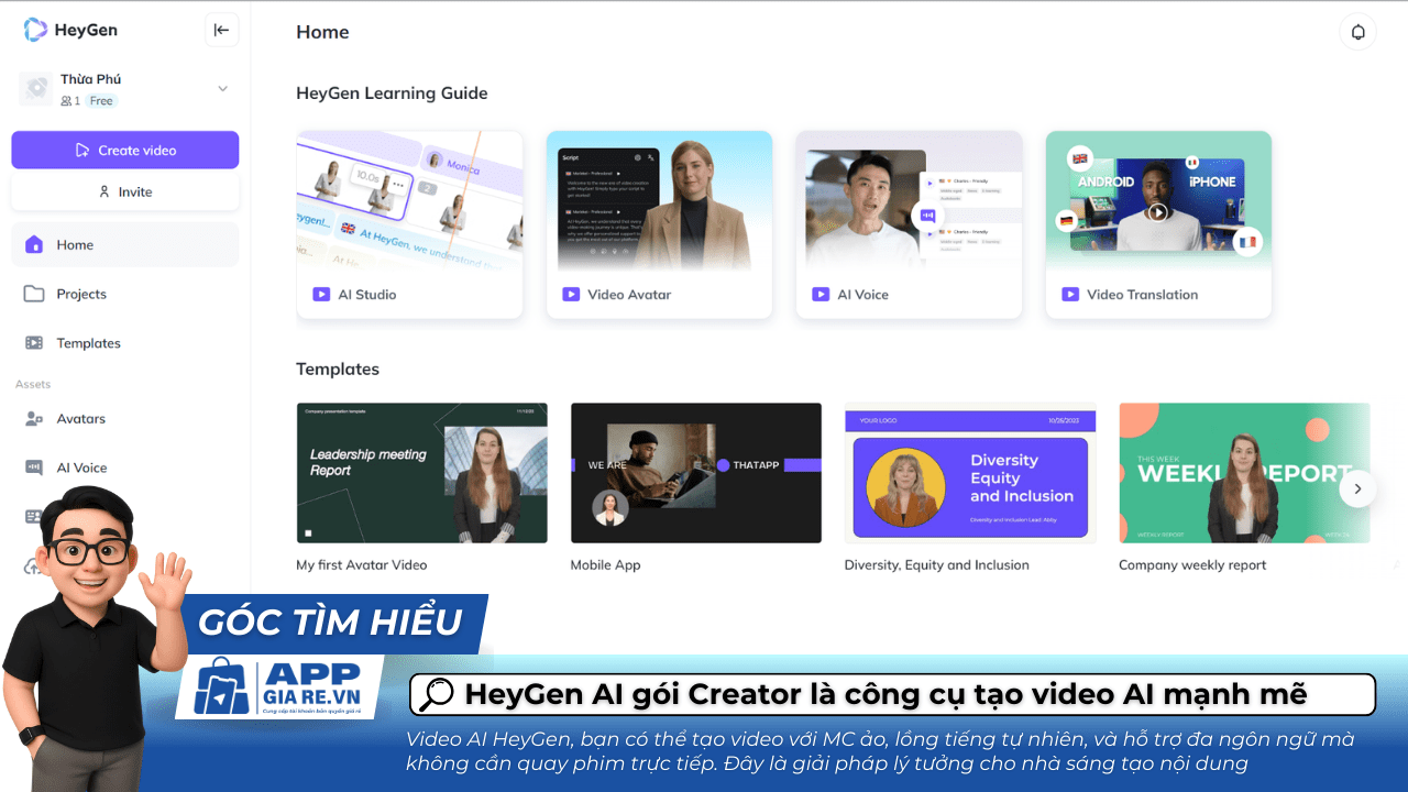 HeyGen AI goi Creator la cong cu tao video AI manh me