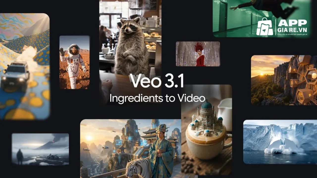 Google Veo 3.1 mô hình AI tạo video của Google. Sử dụng gói Google AI Ultra tạo hàng ngàn video triệu views