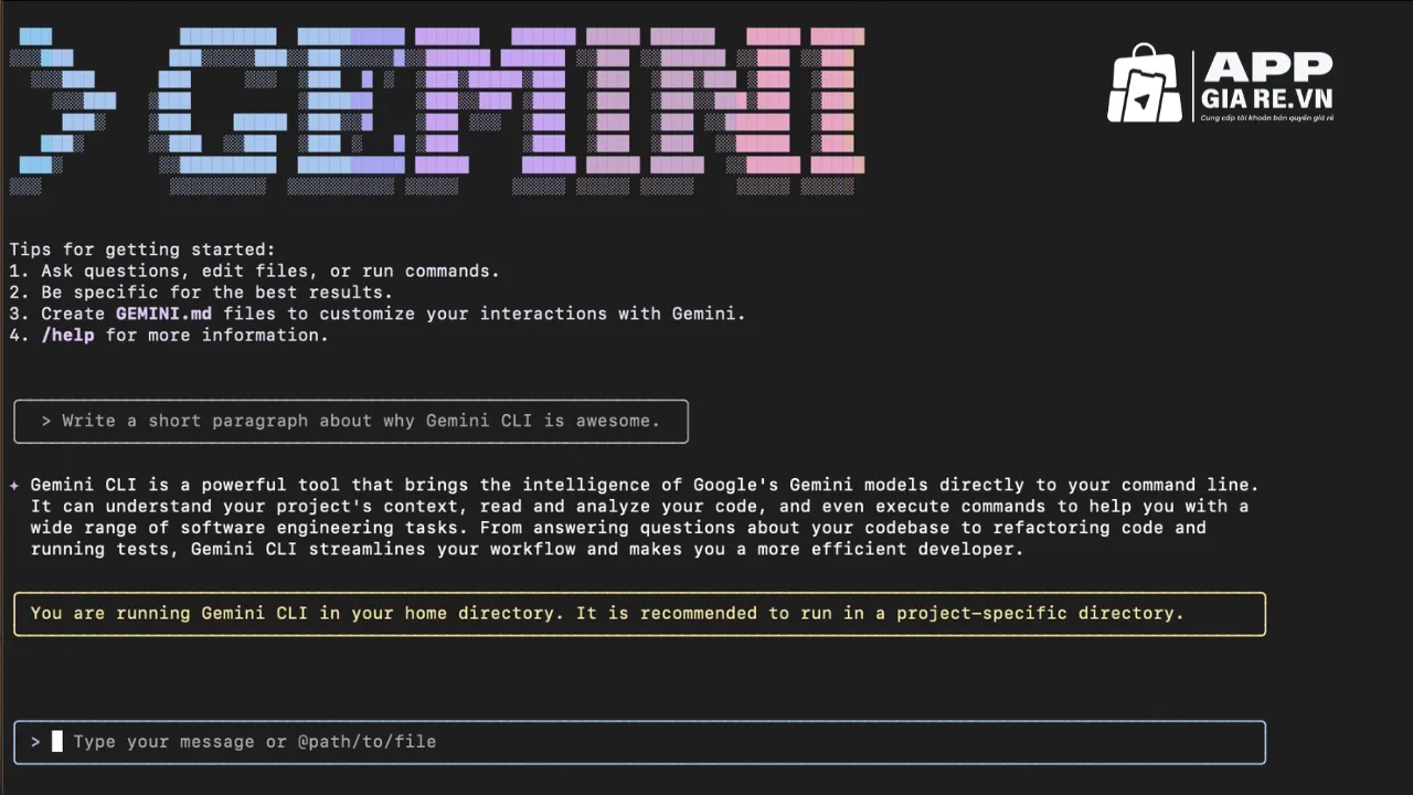 Gemini CLI là công cụ AI chạy trong terminal tối ưu workflow lập trình