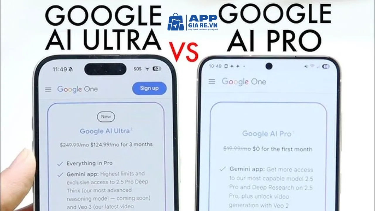 So sánh Google AI Ultra và Google AI Pro: Đối với Ultra có tính năng Deep Search tiện lợi