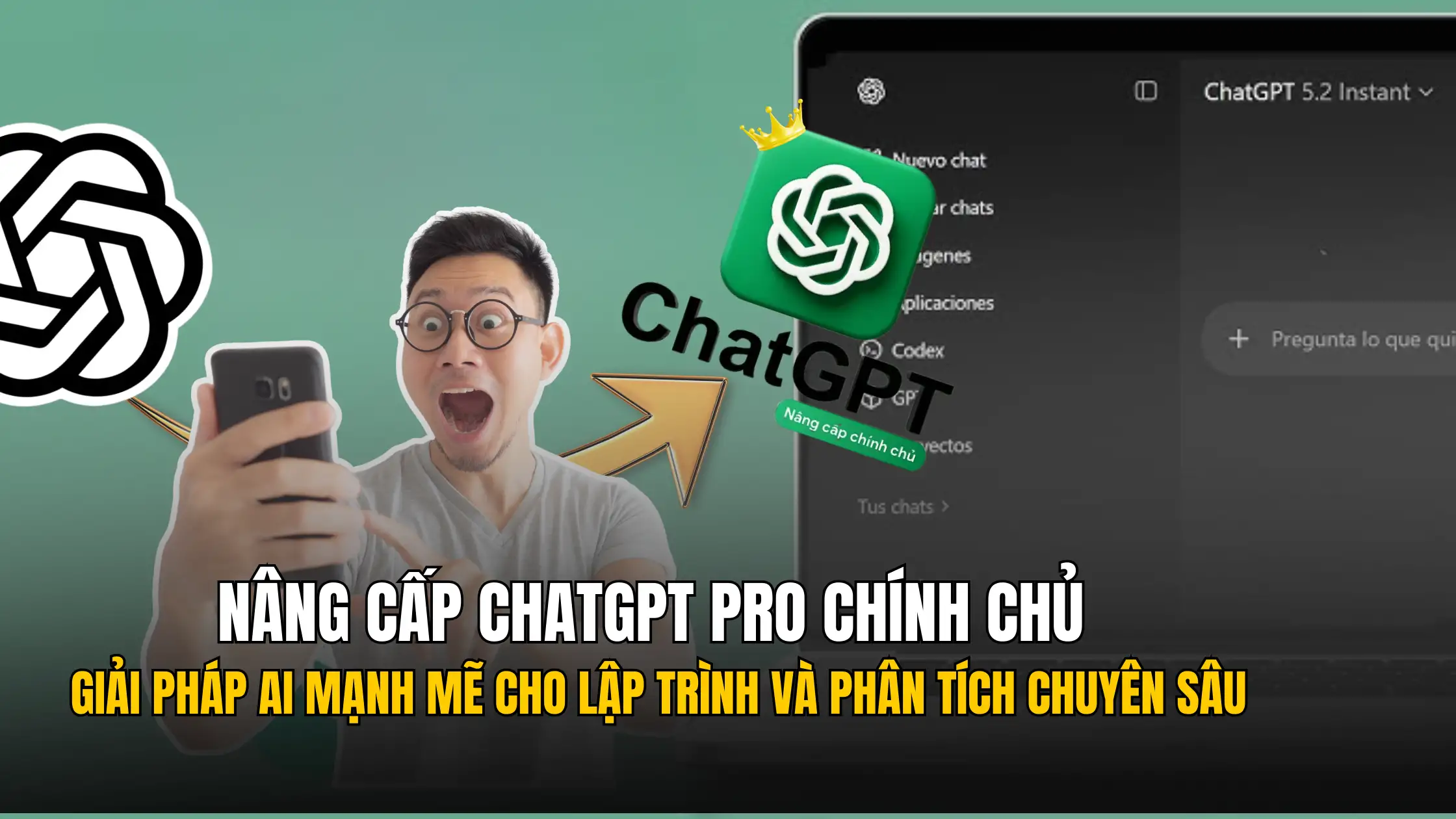 Nâng cấp CHATGPT Pro chính chủ
