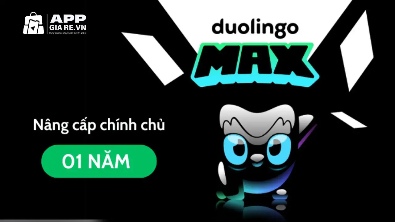 Nâng cấp tài khoản Duolingo Max 1 năm chính chủ giá rẻ